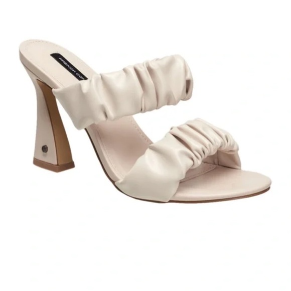 French Connection Ruffled Cream Heels - Picture 6 of 16